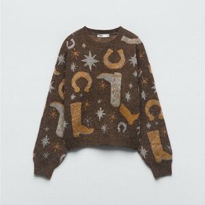 Cowboy print Zara sweater sold out.